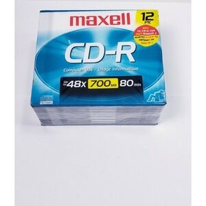 Maxell CD-R 80 Min 700MB Up To 48x (12 Pk)